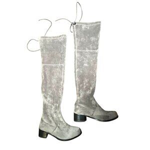 Stuart Weitzman Lowland Women's Suede Over the Knee Boot Grey Size EU35 US4.5